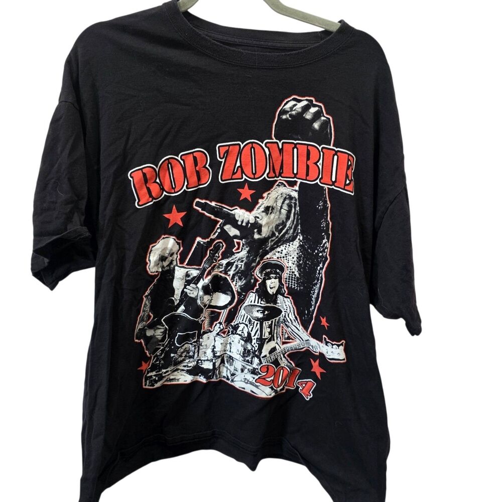 Rob Zombie 2014 Tour‎ Band T Shirt 2XL Black Double Sided Heavyweight Rock Tee